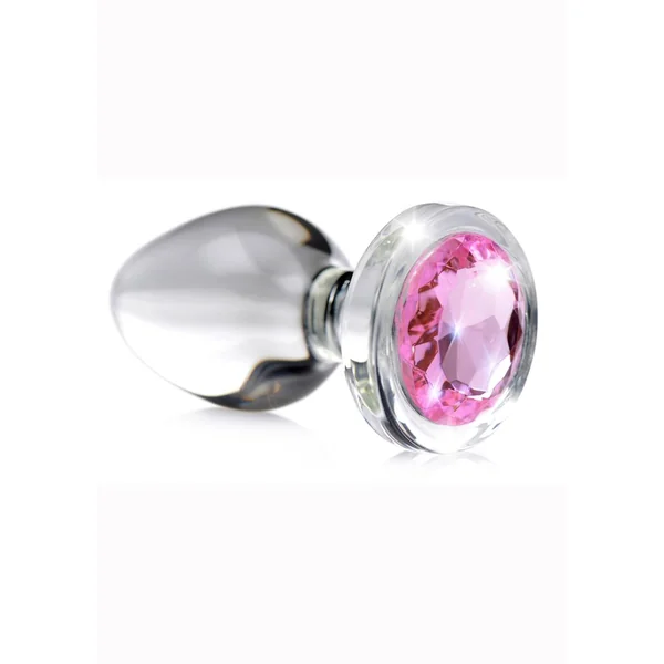 Booty Sparks Pink Gem Glass Anal Plug