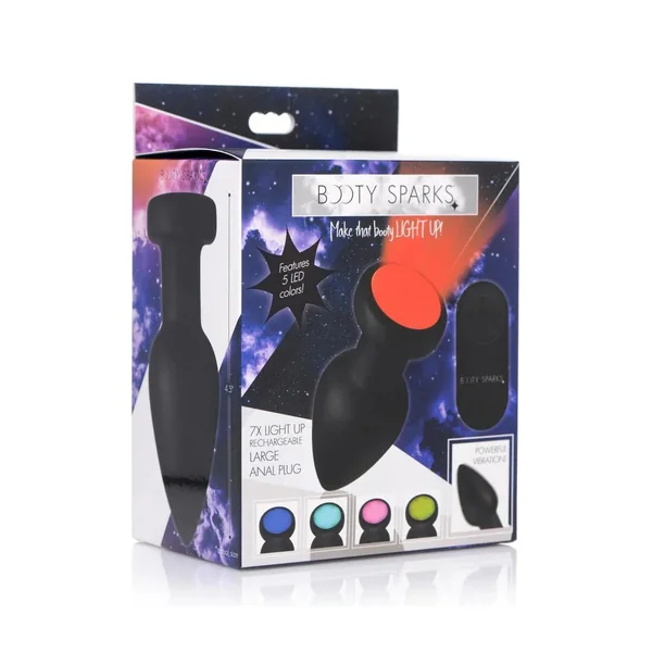 Booty Sparks Rechargeable Light Up Vibrating Anal Plug with Remote Control
