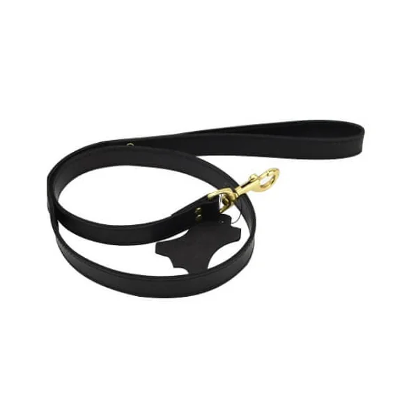 Bound Noir Nubuck Leather Leash