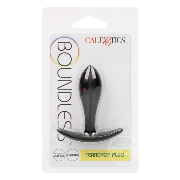 Boundless Teardrop Silicone Anal Plug - Black