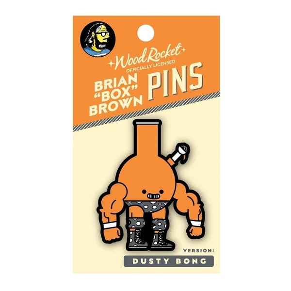 Box Brown Dusty Bong Enamel Pin