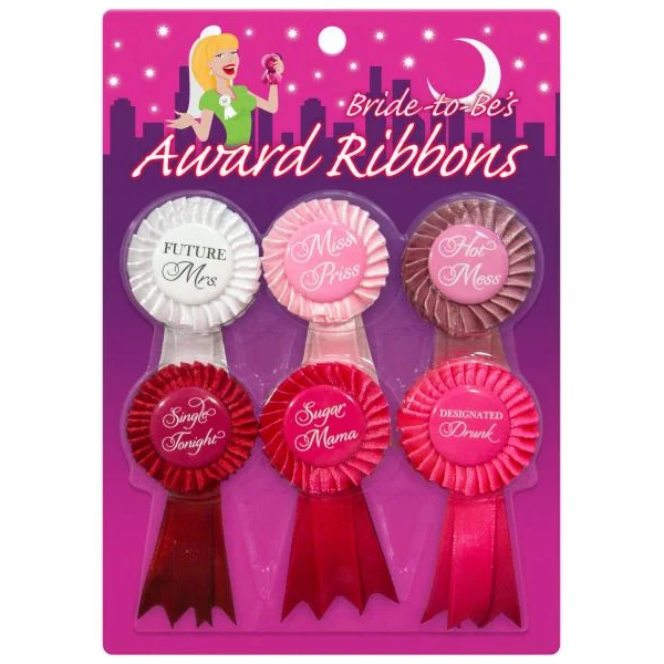 Bride to Be's Award Ribbons - Pack of 6