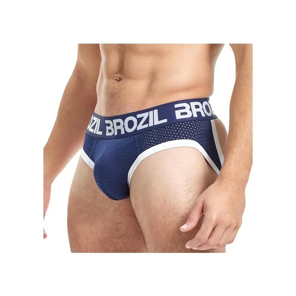 Brozil Ultra Sports Mesh Bulge Brief – Small/Medium – Navy Blue