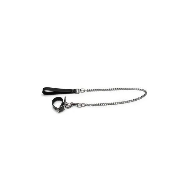 Buckling Cockring and Chain Leash Set