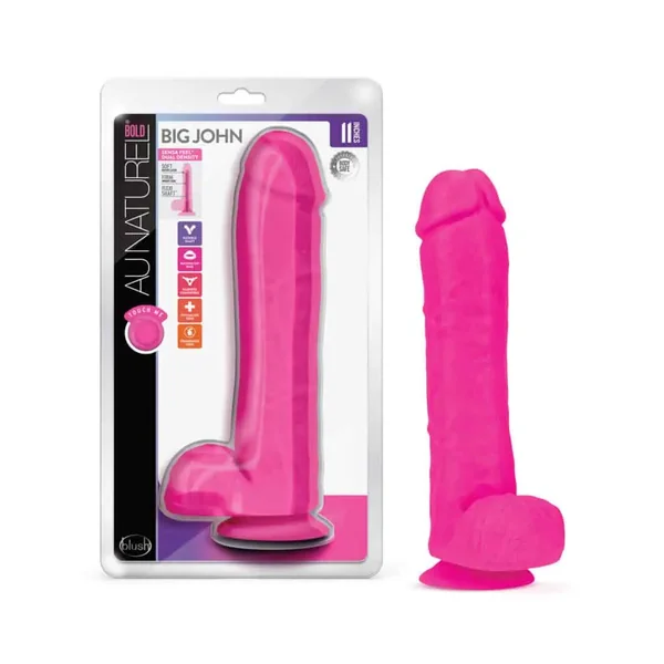 Buy Blush Au Naturel Bold Big John 11.5" Dildo - Pink