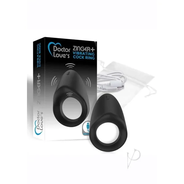 Buy Doctor Love Zinger+recharge Cockring Blk