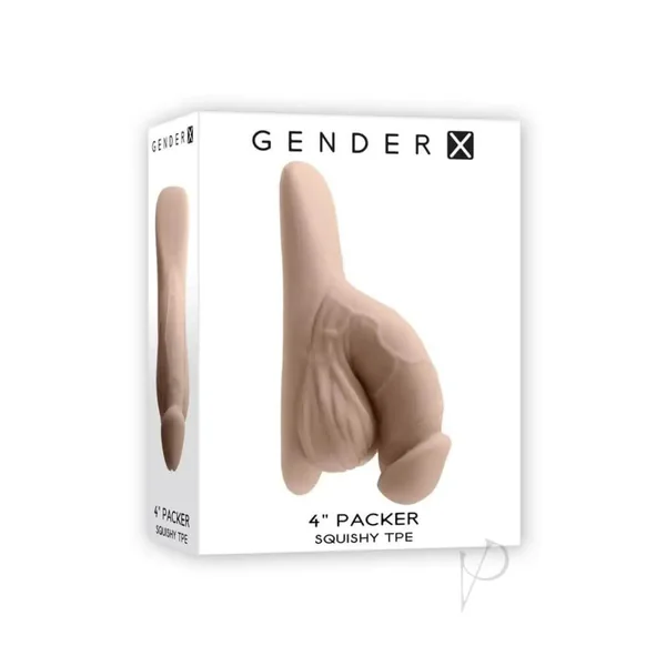 Buy Gender X TPE Packer Dildo 4 inch - Vanilla