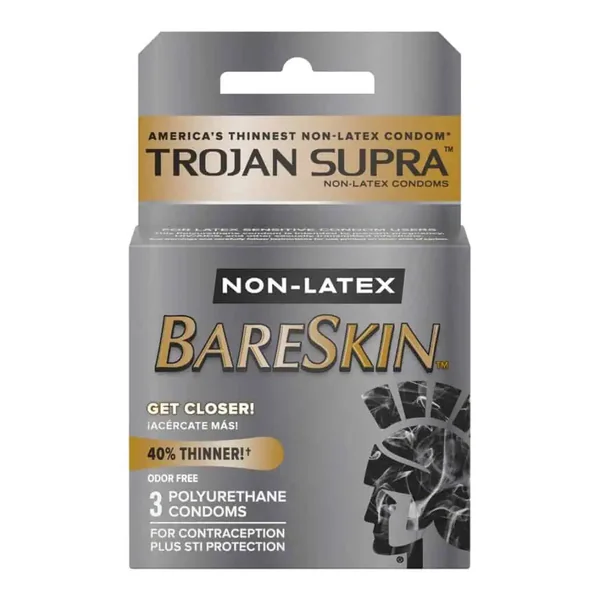 Buy Trojan Supra Ultra-Thin Polyurethane Condoms - Box of 3