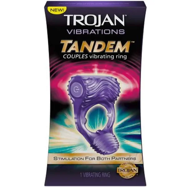 Buy Trojan Tandem Vibrating Ring Purple