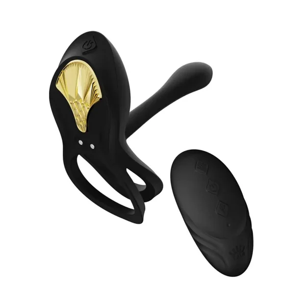Buy ZALO Bayek Vibrating Couples Ring w/Remote - Obsidian Black