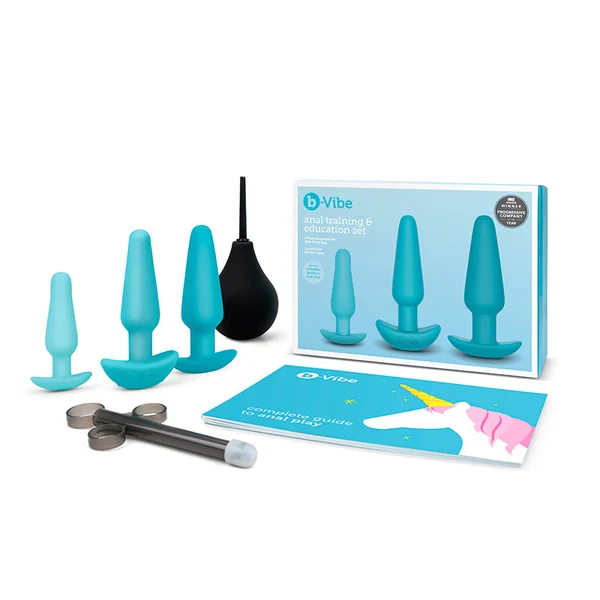 b-Vibe 7-Piece Anal Training & Education Set Teal | Anal Kit