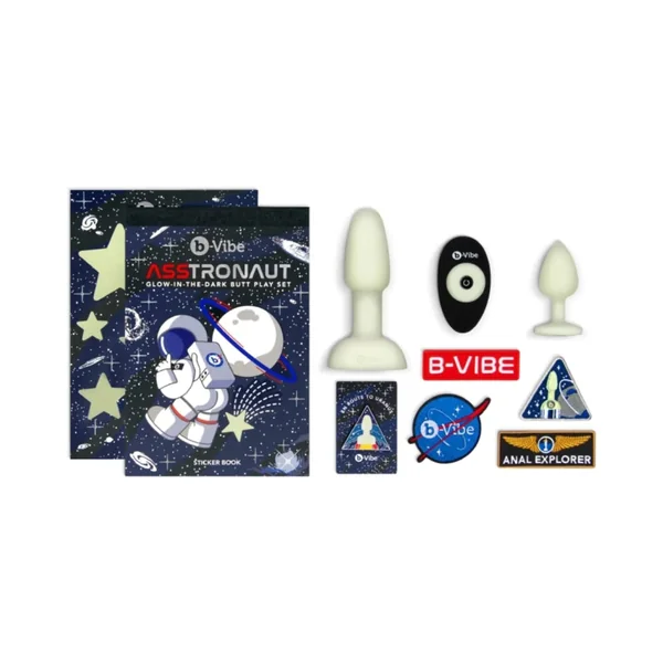b-Vibe Asstronaut Glow-in-the-Dark Butt Play Set