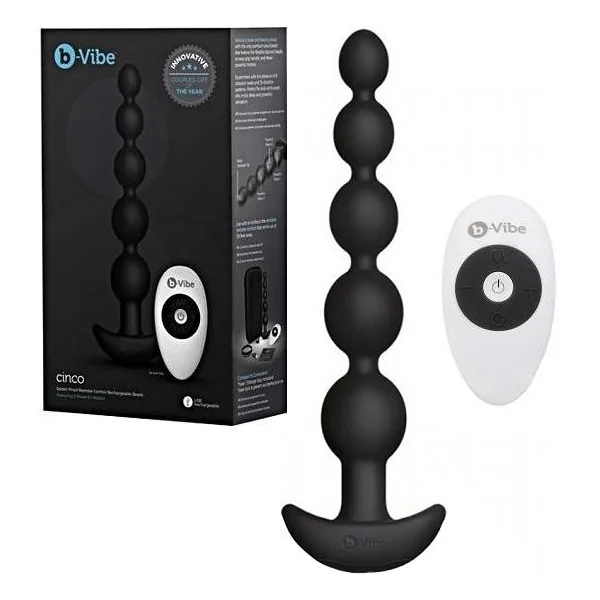 B-Vibe Cinco Anal Beads XL Butt Plug