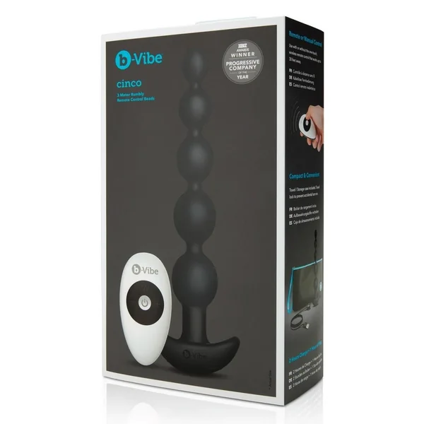 B-Vibe Cinco Rechargeable Silicone Anal Beads
