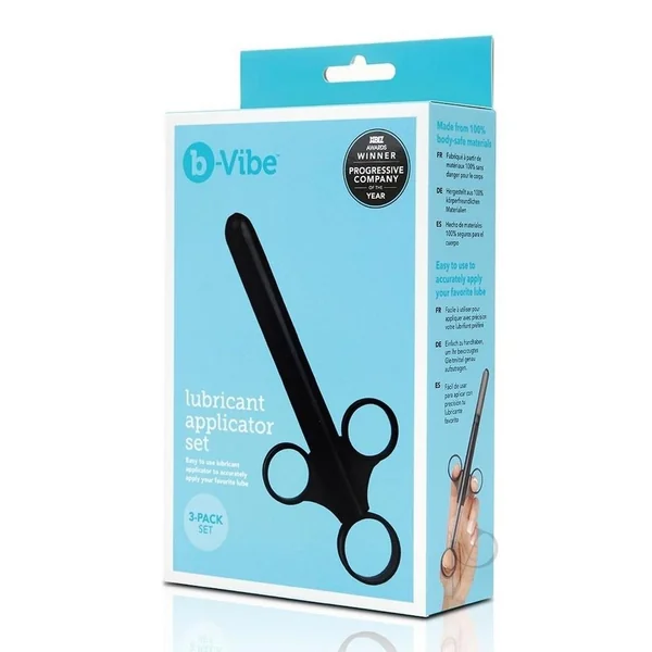 B-Vibe Lubricant Applicator (3 per Pack) - Black