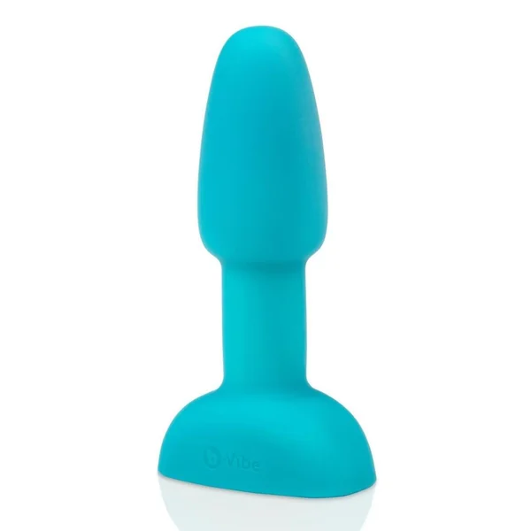 B-Vibe Rimming Petite Rechargeable Silicone Anal Plug with Remote Control – Teal