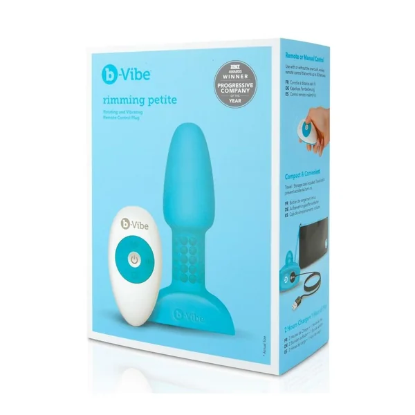 B-Vibe Rimming Petite Rechargeable Silicone Anal Plug with Remote Control