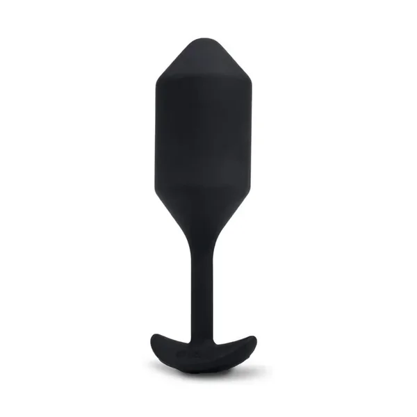 b-Vibe Snug Plug 5 Vibrating Weighted Silicone Butt Plug Black