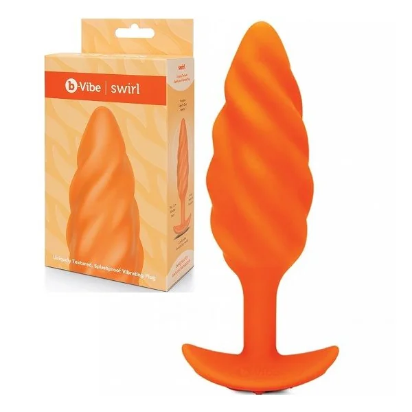 B-Vibe Swirl Texture Plug Medium Butt Plug