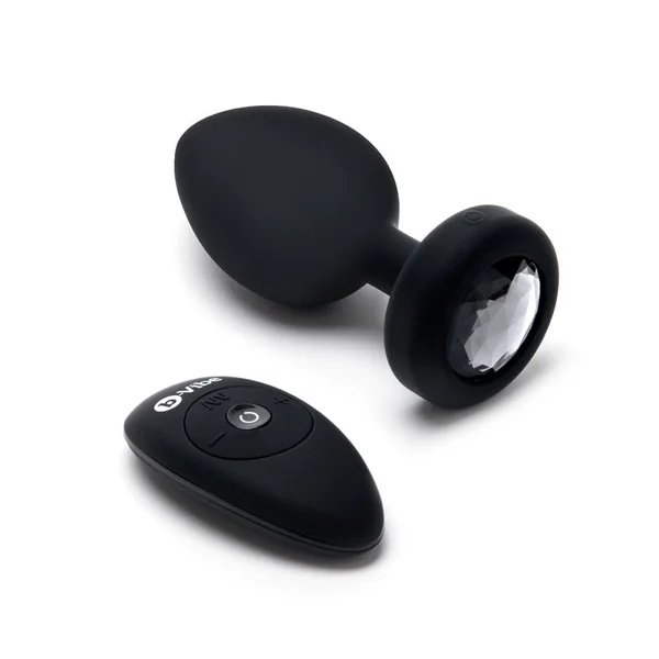 b-Vibe Vibrating Jewel Butt Plug 2XL - Black