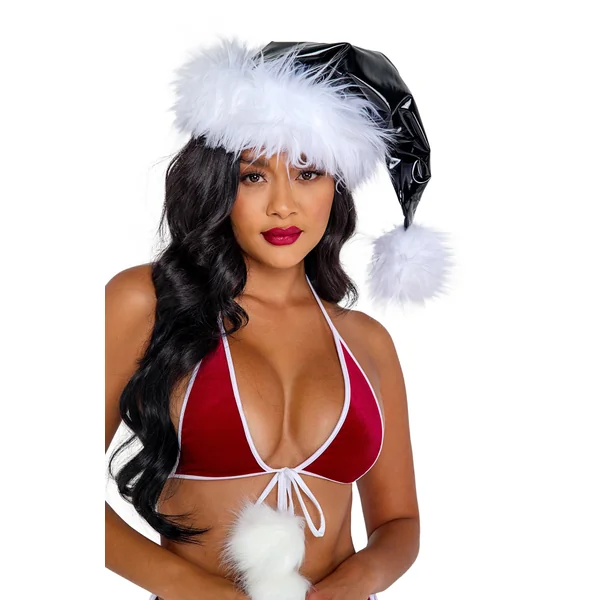 C201 - Vinyl & Faux Fur Santa Hat