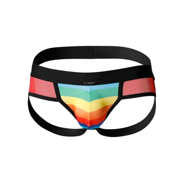 C4M Mixed Jockstrap Rainbow Large