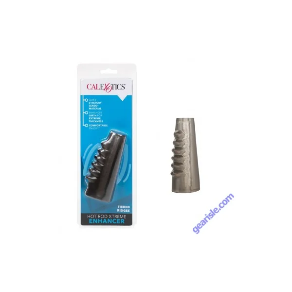 CalExotics Smoke Hot Rod Xtreme Enhancer Tiered Ridges Snug Fit