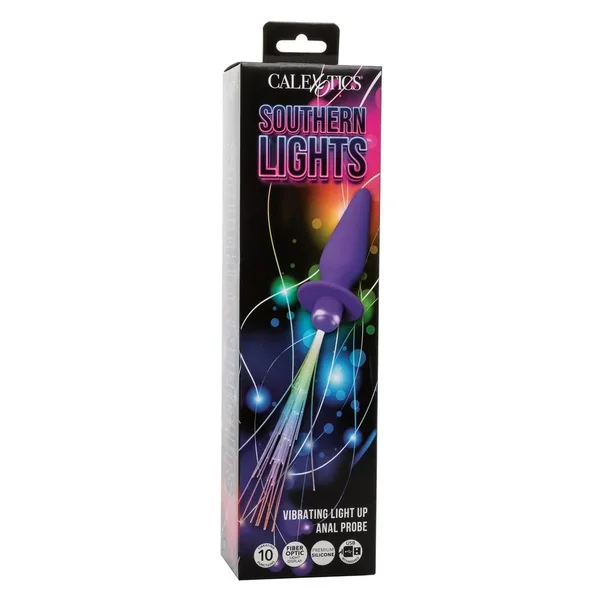 CalExotics Southern Lights Rechargeable Silicone Vibrating Light Up Anal Probe