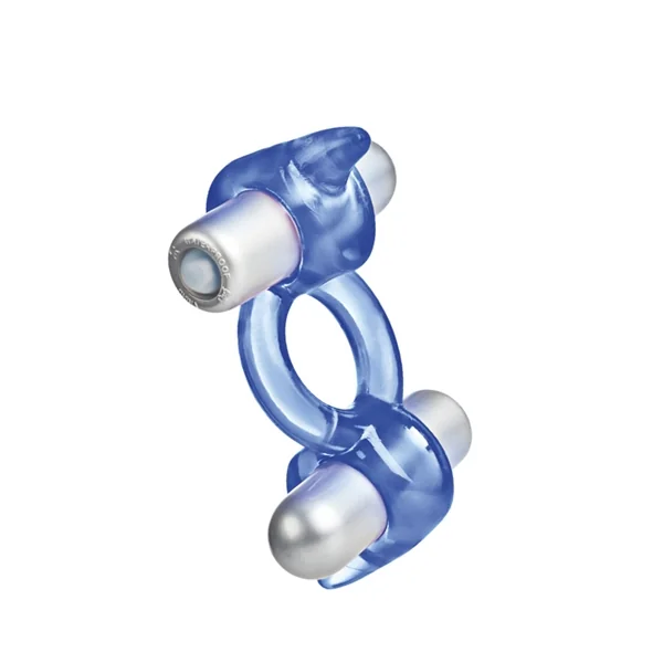 California Exotic Up Spice It Up Double Action Couples Ring 1 Blue