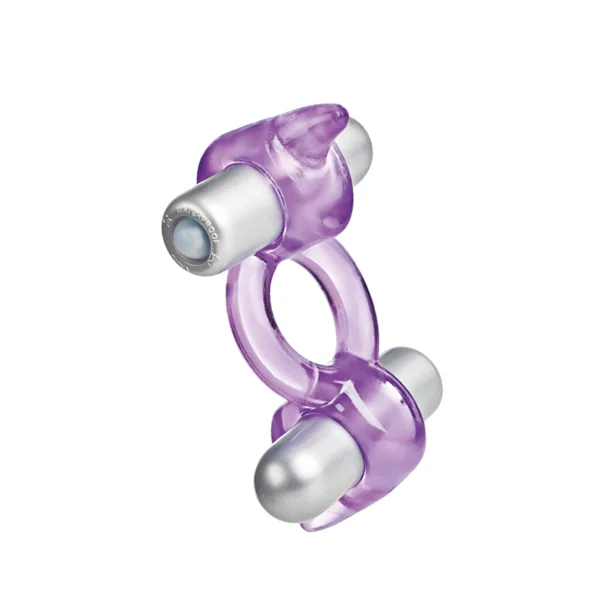 California Exotic Up Spice It Up Double Action Couples Ring 1 Purple