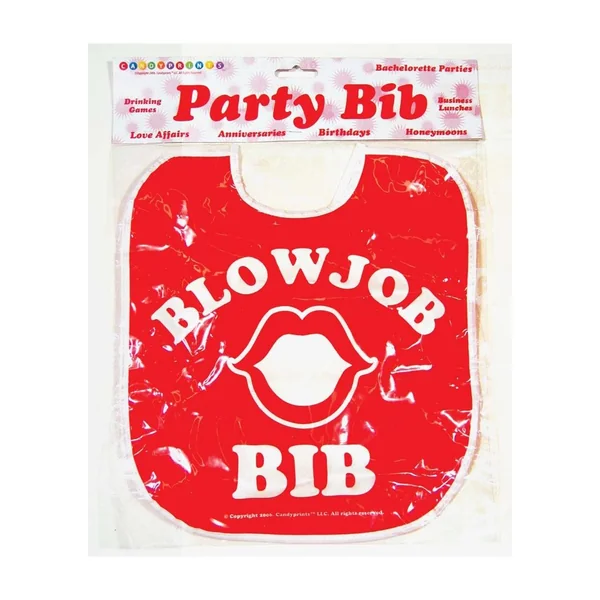 Candy Prints Party Bib Blow Job – Red