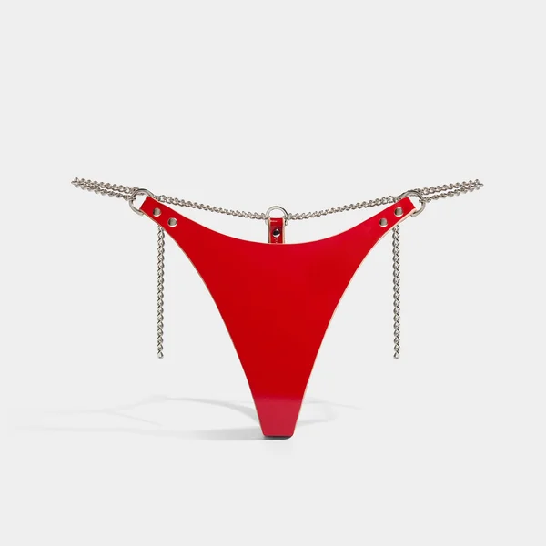 CHAIN THONG GLOSS RED