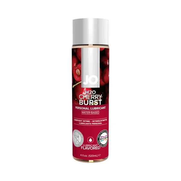 Cherry Flavored Lube JO H2O Cherry Burst Flavored Water-Based Lubricant 4 oz.