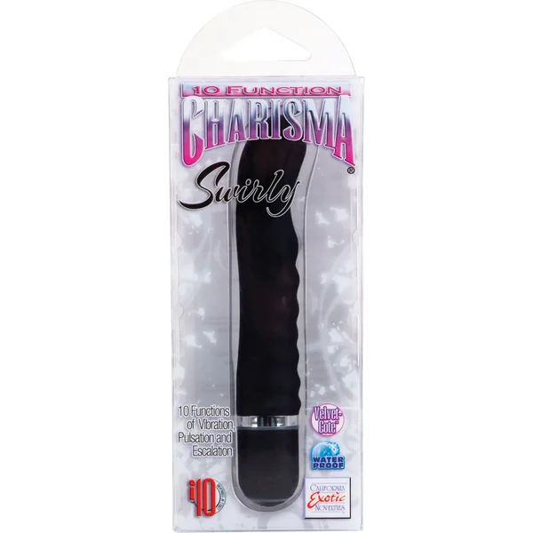 Chrisma Swirly Velvet Cote Massager Waterproof - Black