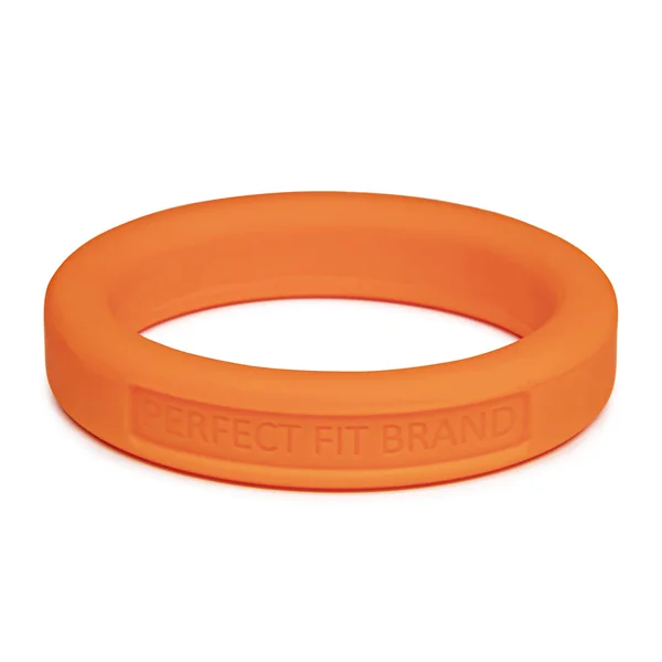 Classic 1.75" (44 mm) Silicone Med. Stretch Penis Ring Orange