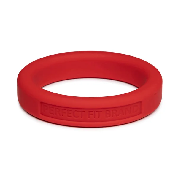 Classic 1.75" (44 mm) Silicone Med. Stretch Penis Ring Red