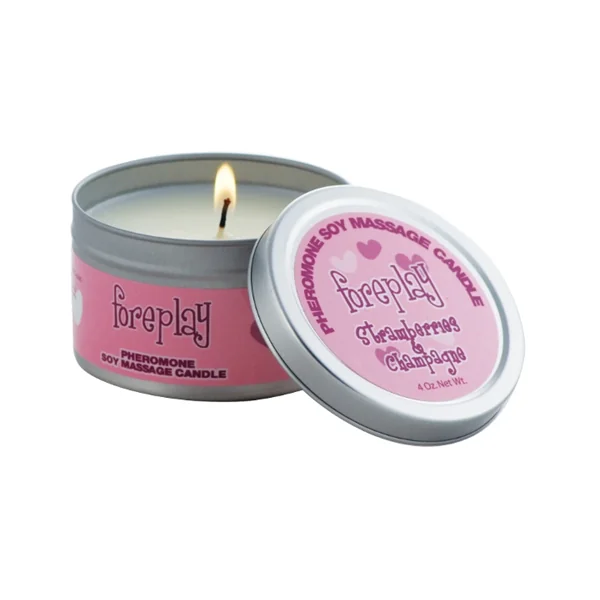 Classic Erotica Foreplay Pheromone Candle Strawberries & Champagne