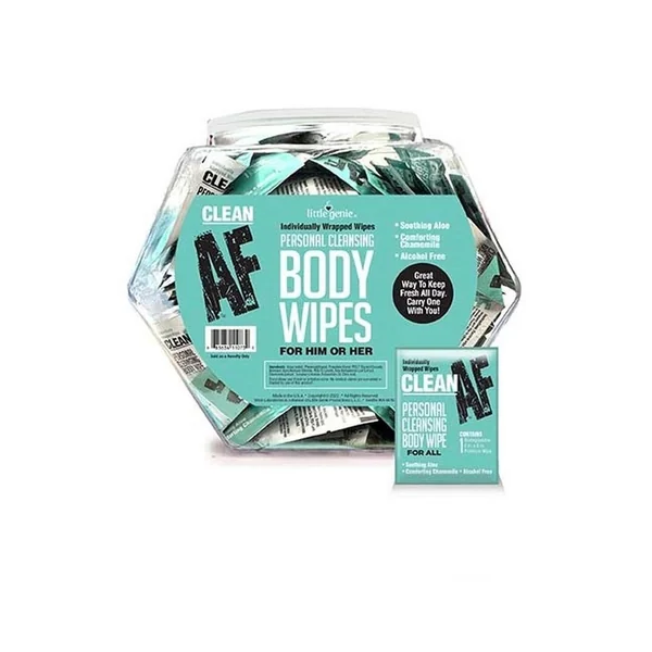Clean AF Individual Body Wipes (96 per Bowl)