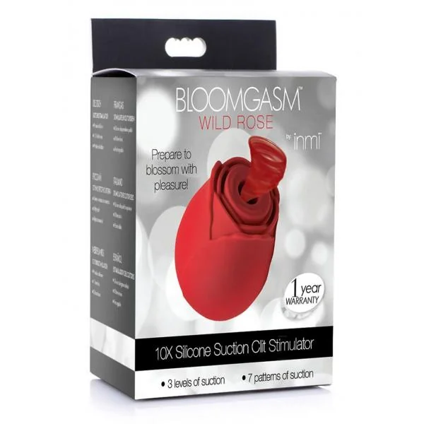 Clitoral Stimulation: Bloomgasm Wild Rose 10x Silicone Clit Stimulator