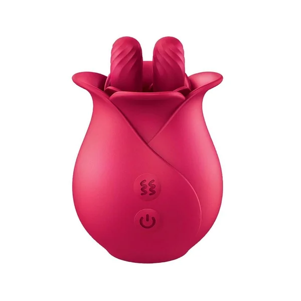 Clit-Tastic Tulip Rechargeable Silicone Finger Massager – Red