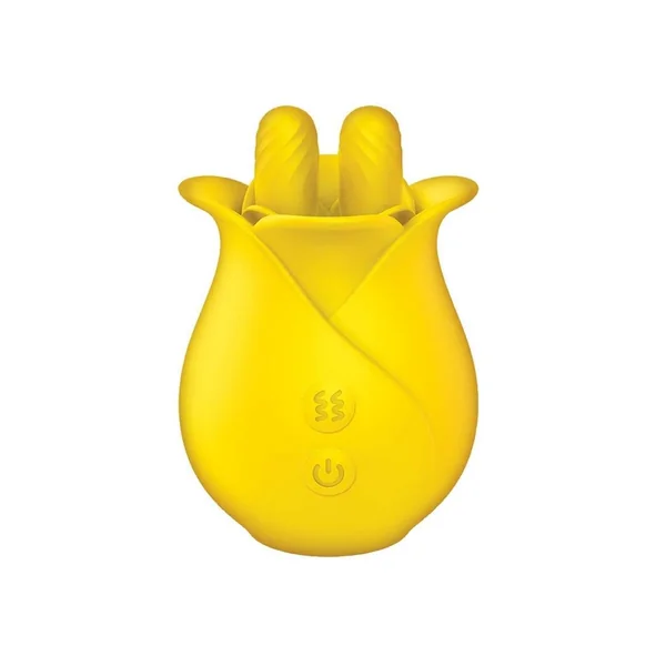 Clit-Tastic Tulip Rechargeable Silicone Finger Massager – Yellow
