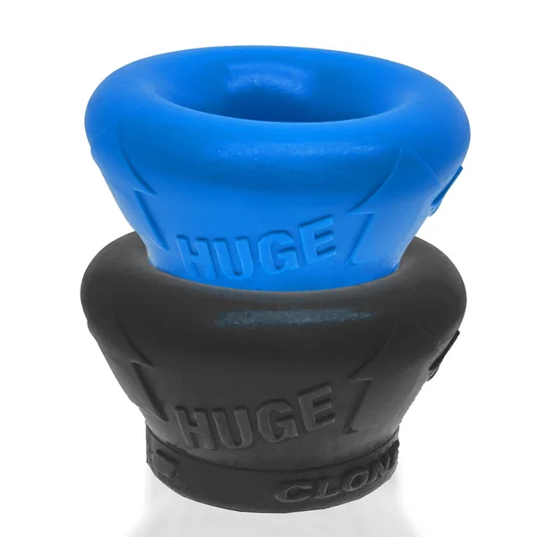 Clone Duo Huge - 2-Pack Ballstretcher - Pool Blue / Black