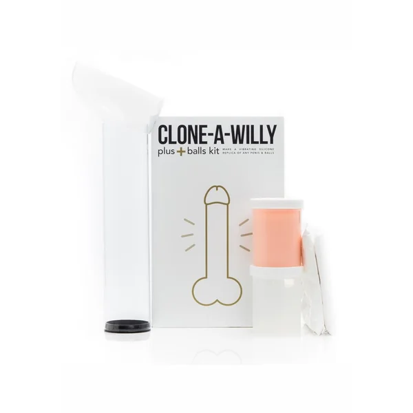 Clone-A-Willy Plus Balls Silicone Dildo Molding Kit with Bullet Vibrator and Remote Control