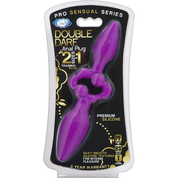 Cloud 9 Pro Sensual Double Dare 2 In 1 Silicone Anal Plug Purple