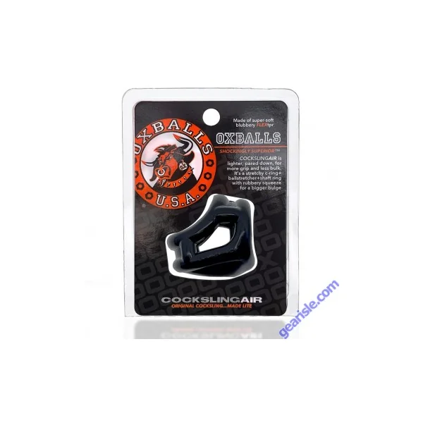 Cocksling Air Sling Flextpr Black Oxballs Cock Ring Ballstretcher