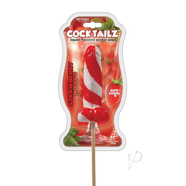 Cocktailz Liquor Flavored Pecker Pops - Strawberry Mojito