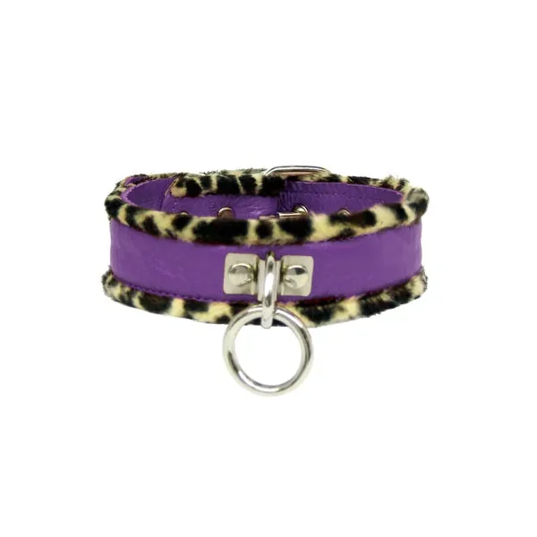 Collar With Fleece Piping (Purple)