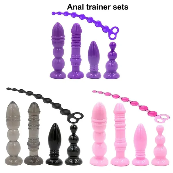 Colorful Anal Training Set Butt Plug Anus Massager Stimulator Sex Toys