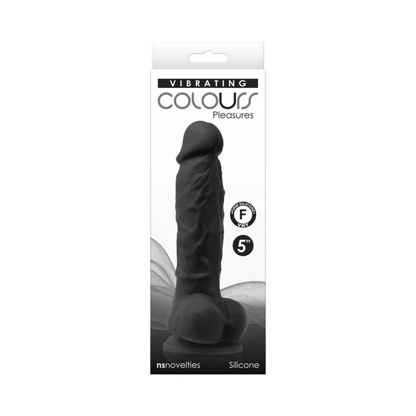 Colours Pleasures 5 inches Vibrating Dildo Black