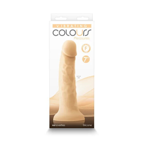 Colours Pleasures 7 inches Vibrating Dildo Beige